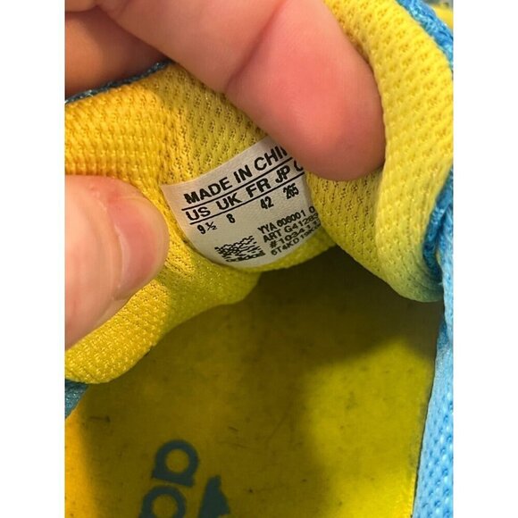 ADIDAS ADIZERO BLUE/YELLOW RUNNING WOMEN 9.5 SHOES SNEAKERS - Picture 3 of 14